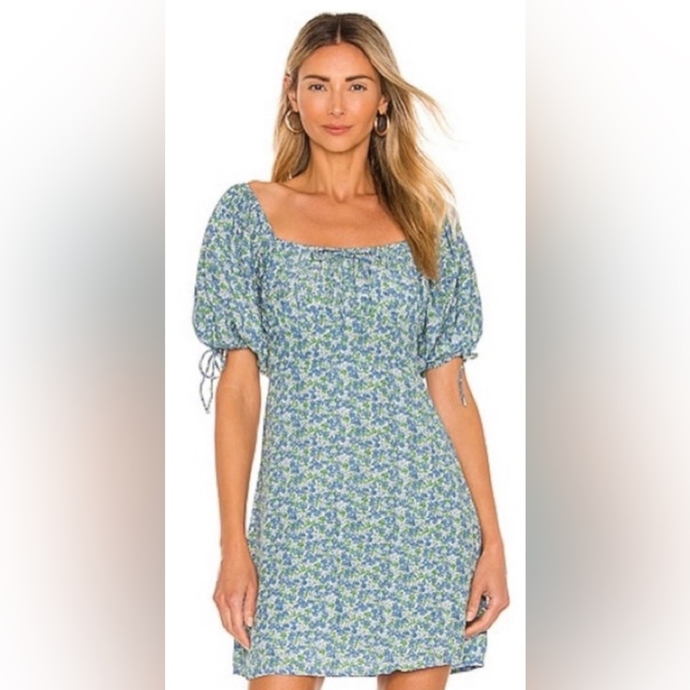 Faithfull the Brand Women’s Mini Dress Pink Peasant Boho 6 M